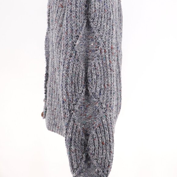 MALINMORE Men's Heavyweight Wool Double-breasted Cardigan Speckled Gray Size 42 - Picture 6 of 8